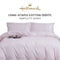 Hallmark Simplicity Premium Cotton 1200TC Plain Bed Linen - Lavender