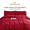 Hallmark Simplicity Premium Cotton 1200TC Plain Bed Linen - Rose Red