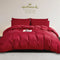 Hallmark Simplicity Premium Cotton 1200TC Plain Bed Linen - Rose Red