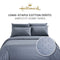 Hallmark Simplicity Premium Cotton 1200TC Dobby Bed Linen - Stone Blue