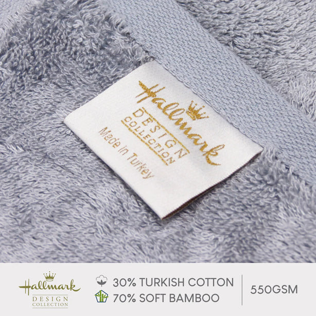 Hallmark Bamboo Cotton Turkish Jacquard Border Towel