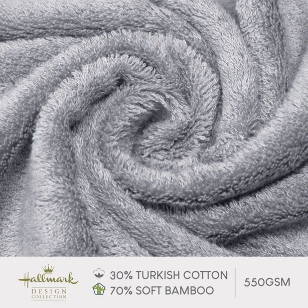 Hallmark Bamboo Cotton Turkish Jacquard Border Towel