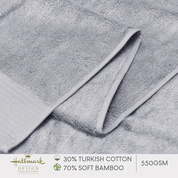 Hallmark Bamboo Cotton Turkish Jacquard Border Towel