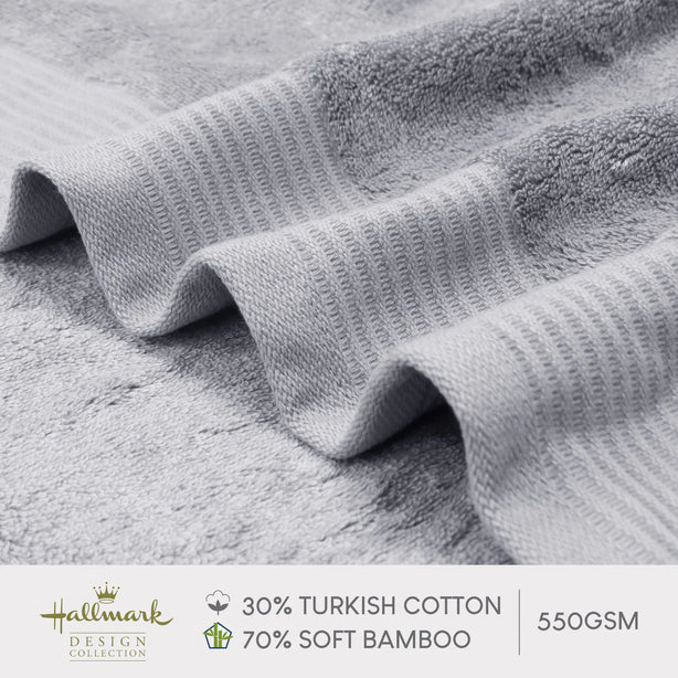 Hallmark Bamboo Cotton Turkish Jacquard Border Towel