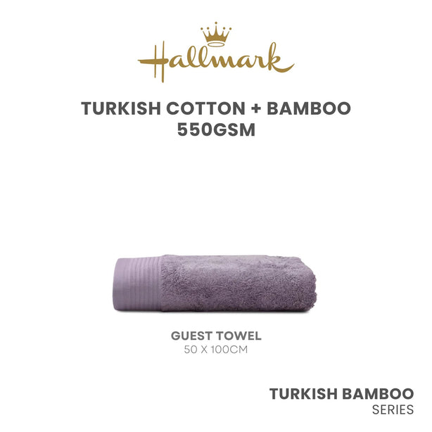 Hallmark Bamboo Cotton Turkish Jacquard Border Towel