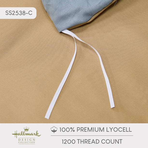 Hallmark Classix Lyocell 1200TC Plain Full Set Bed Linen - Grey