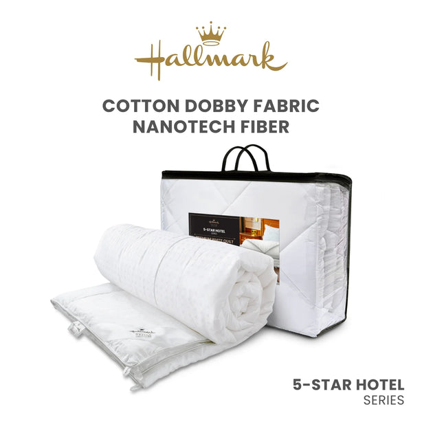 Hallmark 5-Star Hotel Down-Proof Dobby Comfy Fiber Quilt