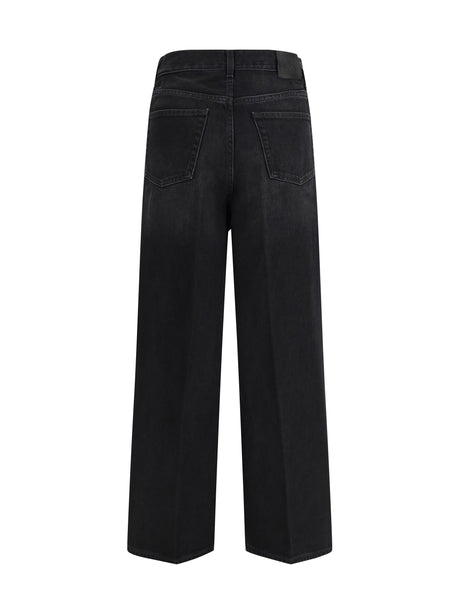 Toteme Wide-leg Jeans - Faded Black