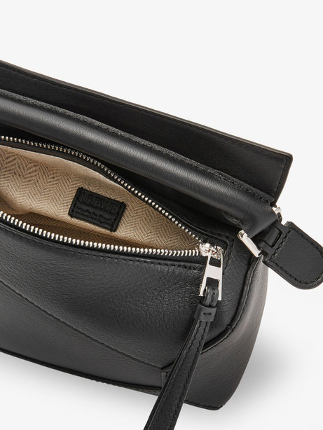 Loewe Puzzle Edge Leather Handbag - Black