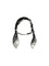 Alexander Mcqueen Double-wrap Skull Scarf Bracelet - Black/White/Silver