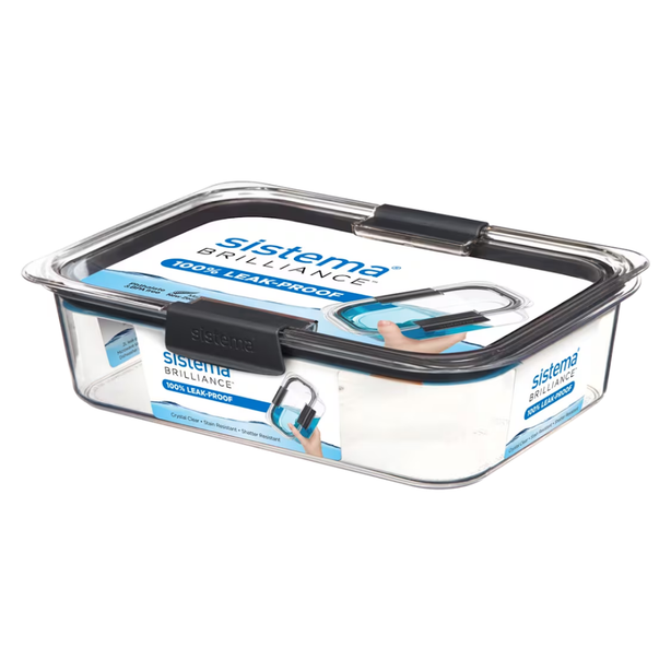 SISTEMA® 2L Brilliance™ Rectangle Food Storage Container - Large