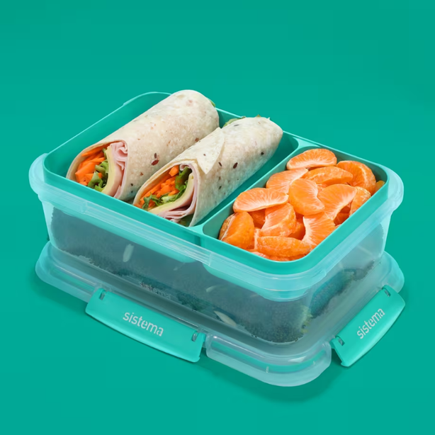 SISTEMA® 2.2L Rectangle Stax™ TO GO™ - Minty Teal