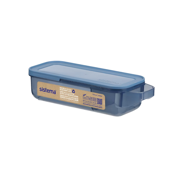 SISTEMA® 445ml Slide 'n' Snack™ - Mountain Blue