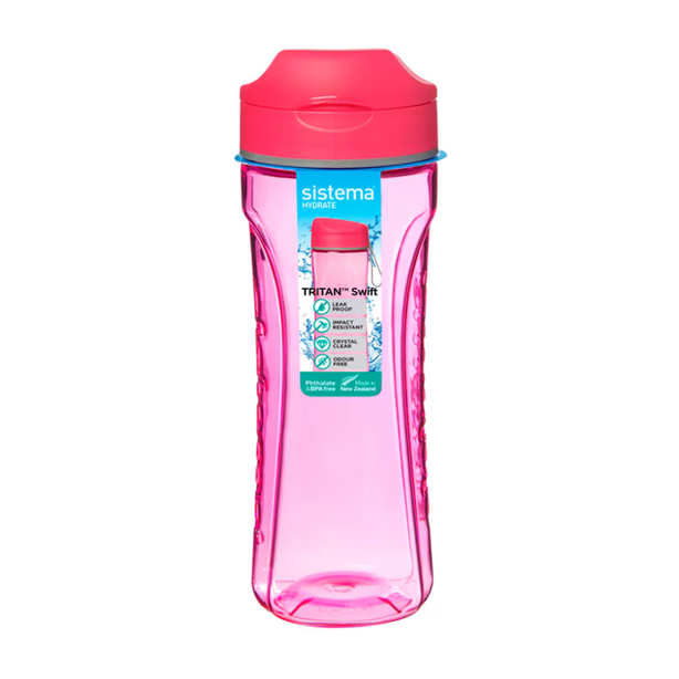 SISTEMA® 600 ml Swift Bottle - Pink