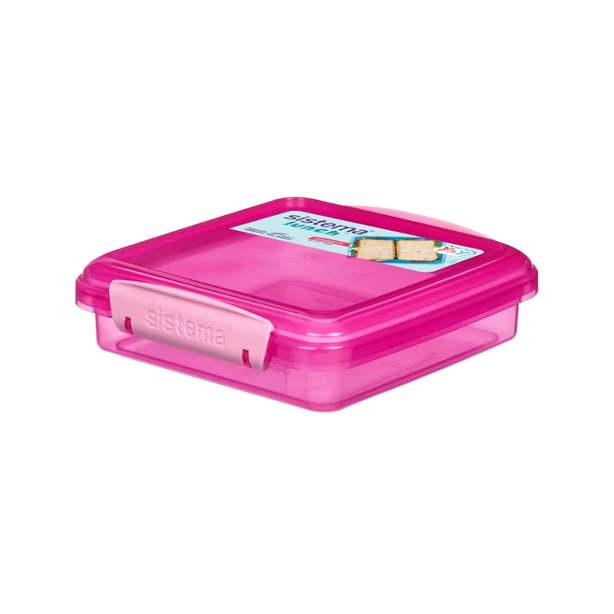SISTEMA® 450ml Sandwich Box - Pink