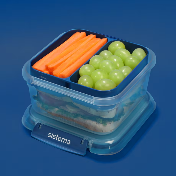 SISTEMA® 1.15L Square Stax™ TO GO™ - Ocean Blue