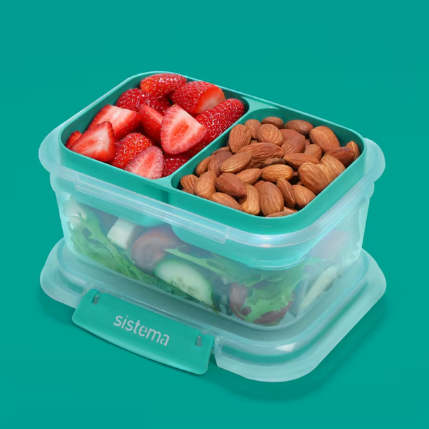 SISTEMA® 1L Rectangle Stax™ TO GO™ - Minty Teal