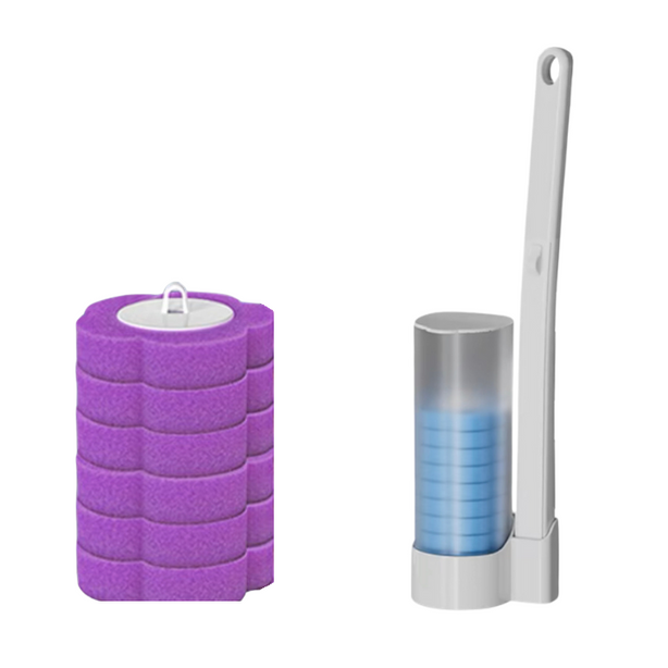 Bathroom toilet bowl cleaner sponge kit
