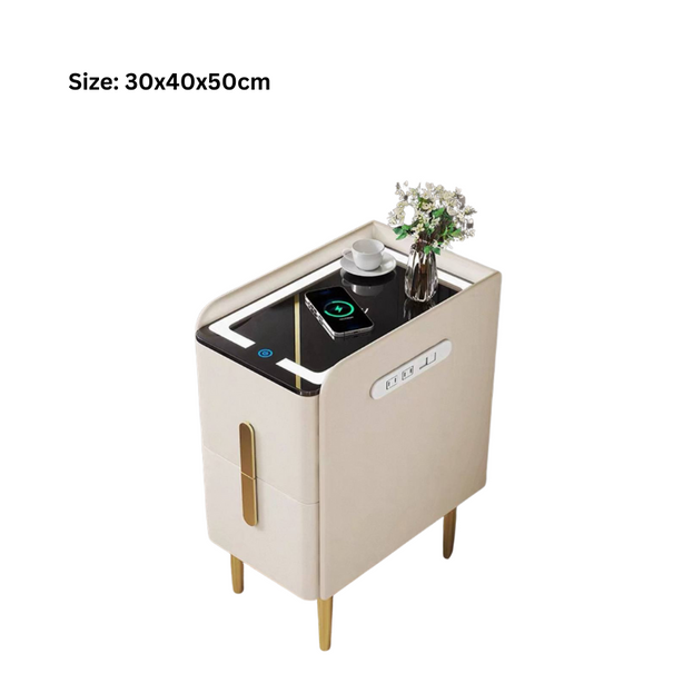 Smart Bedside Cabinet – with LED lights and wireless charging