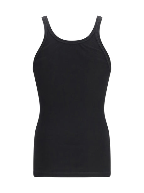 Dolce & Gabbana Cotton printed tank Top - Black
