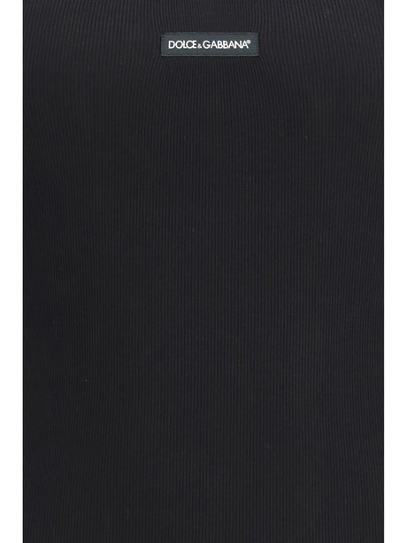 Dolce & Gabbana Cotton printed tank Top - Black