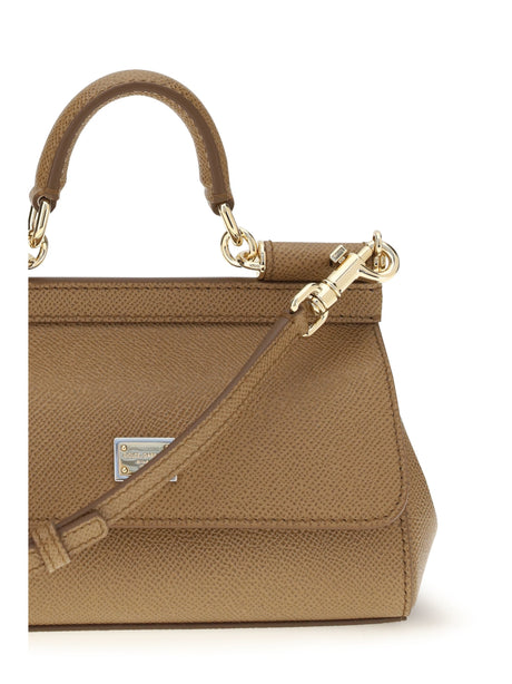 Dolce & Gabbana Sicily small leather Handbag - Caramello