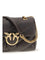 Pinko Love Mini Puff Shoulder Bag - Brown Marasca-Antique Gold