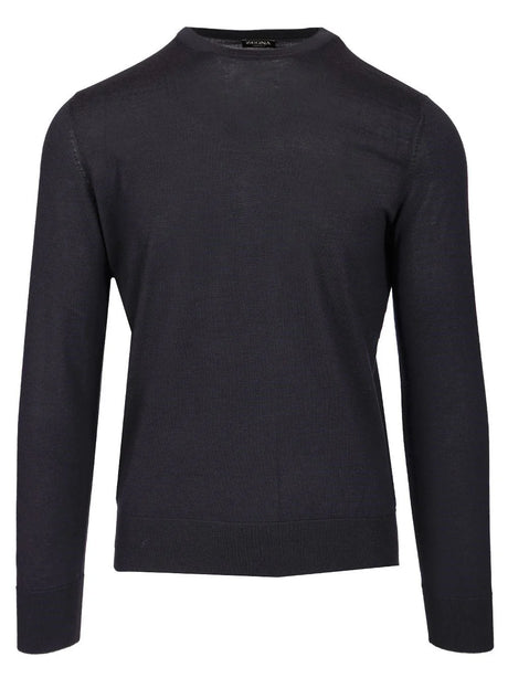 Zegna Cashmere And Silk Sweater - Blue