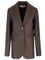 Loewe Single-Breasted Linen Tailored Jacket - Brown