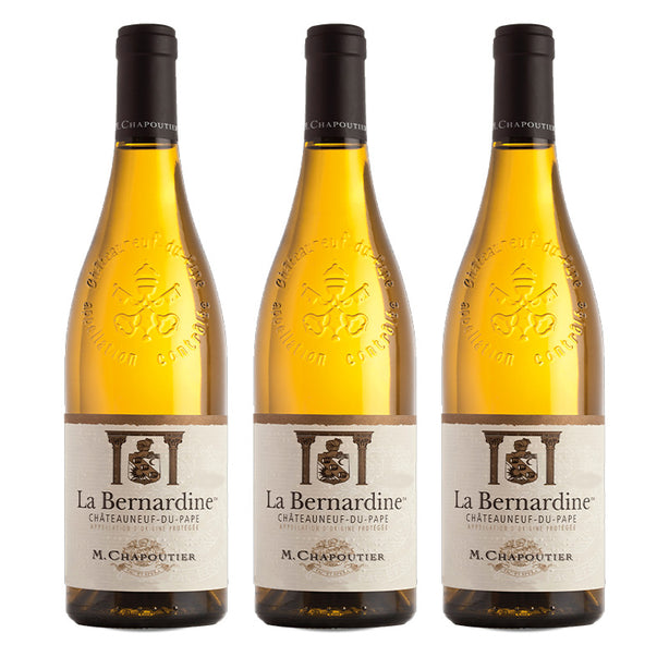 [BUNDLE OF 3] M. CHAPOUTIER CHATEAUNEUF DU PAPE BERNADINE BLANC 2024 750ML