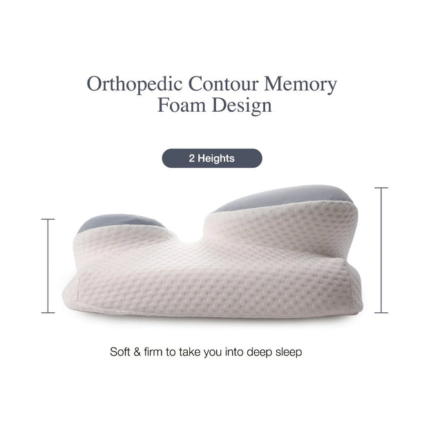 Bellami Plus Tech Series Ergo Rest Memory Foam Pillow Ergonomic Support