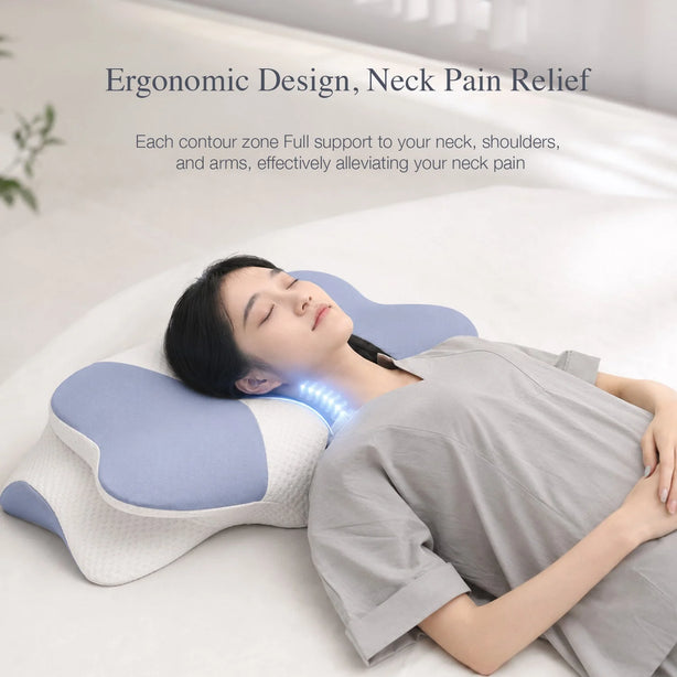 Bellami Plus Tech Series Arc-Butterfly Memory Foam Pillow Ergonomic Neck Support