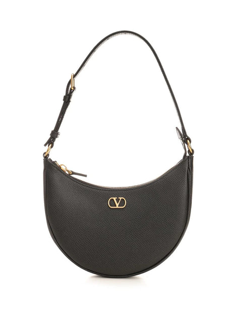 Valentino Garavani Mini Hobo Vlogo Bag - Black