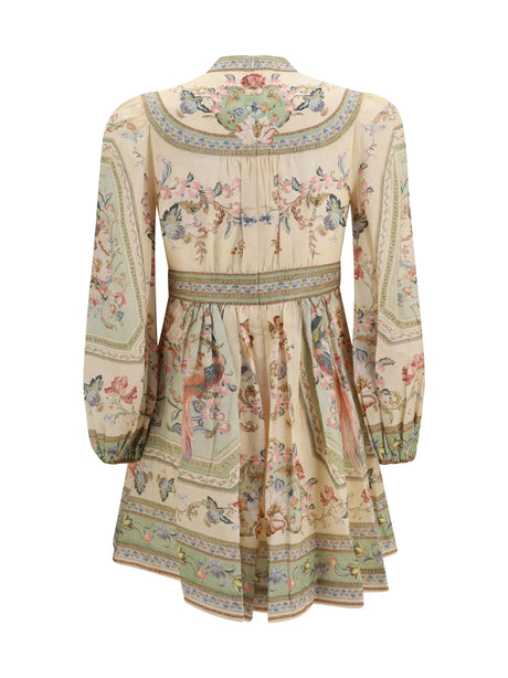 Zimmermann Roselight mini Dress - Sage Tapestry Floral