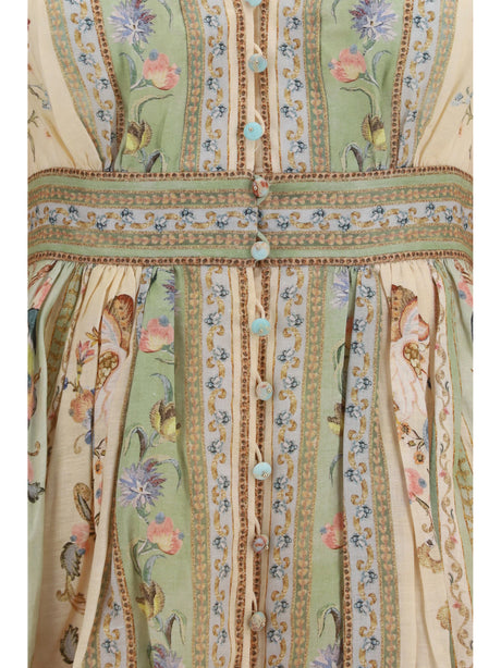 Zimmermann Roselight mini Dress - Sage Tapestry Floral