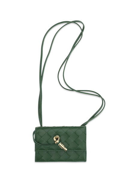 Bottega Veneta Andiamo Badge Holder - Basil-Muse Brass