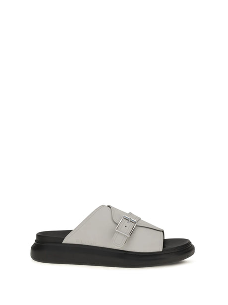 Alexander Mcqueen Buckle slide Sandals - Ash Grey
