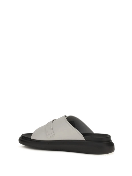 Alexander Mcqueen Buckle slide Sandals - Ash Grey