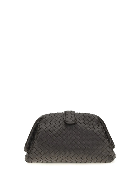 Bottega Veneta Small Lauren 1980 Clutch - Espresso-Brass V