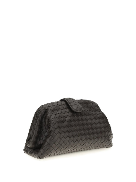 Bottega Veneta Small Lauren 1980 Clutch - Espresso-Brass V