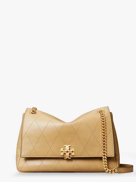 Tory Burch Charlie leather shoulder bag - Pecan