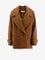 Chloe' Short wool coat - Dusty Camel