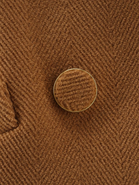 Chloe' Short wool coat - Dusty Camel