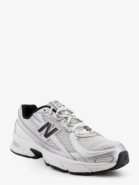 New Balance 740 mesh sneakers with iconic contrasting side logo - White