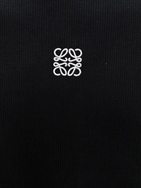 Loewe Ribbed cotton t-shirt - Black