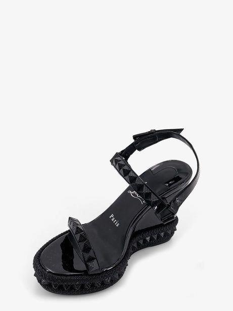 Christian Louboutin Pyra Clou leather sandals - Black