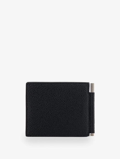 Tom Ford Leather card holder with front logo - Black
