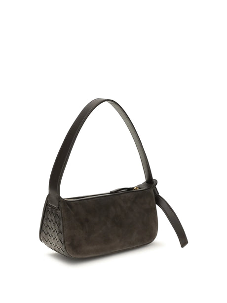 Bottega Veneta Nodo Shoulder Bag - Espresso-Gold