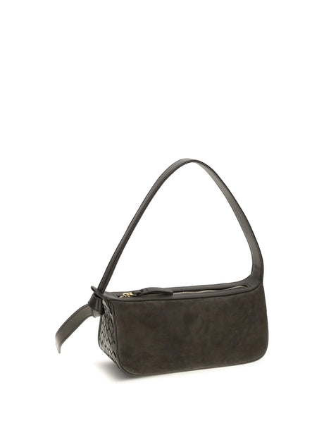 Bottega Veneta Nodo Shoulder Bag - Espresso-Gold
