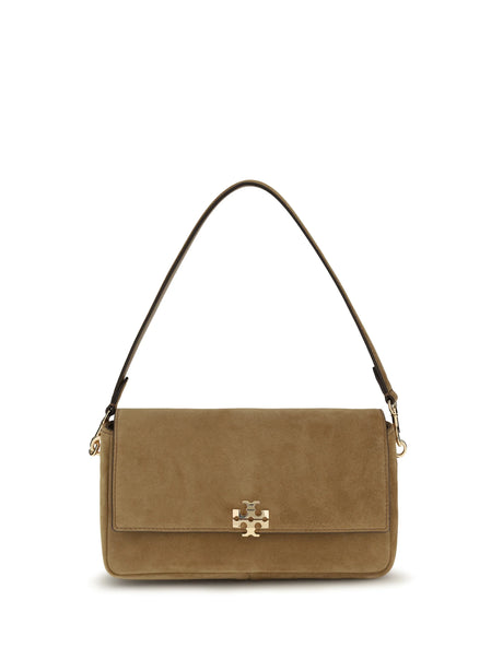 Tory Burch Charlie Mini suede Shoulder Bag - Toffee